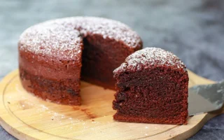 eggless chocolate cake with condensed milk