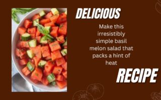 Make this irresistibly simple basil melon salad that packs a hint of heat