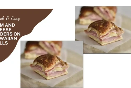 Easy ham and cheese sliders on hawaiian rolls